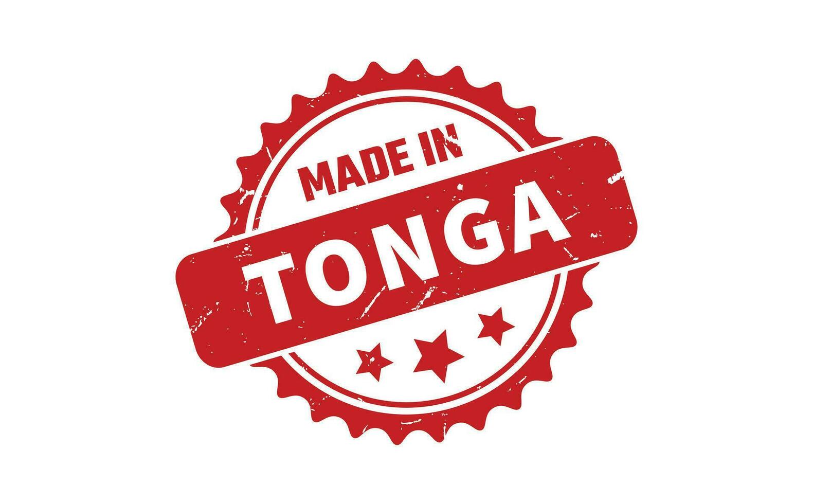 gemacht im Tonga Gummi Briefmarke vektor