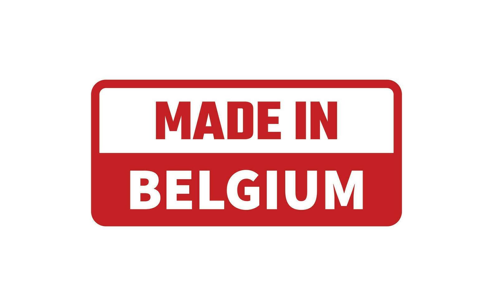 gemacht im Belgien Gummi Briefmarke vektor