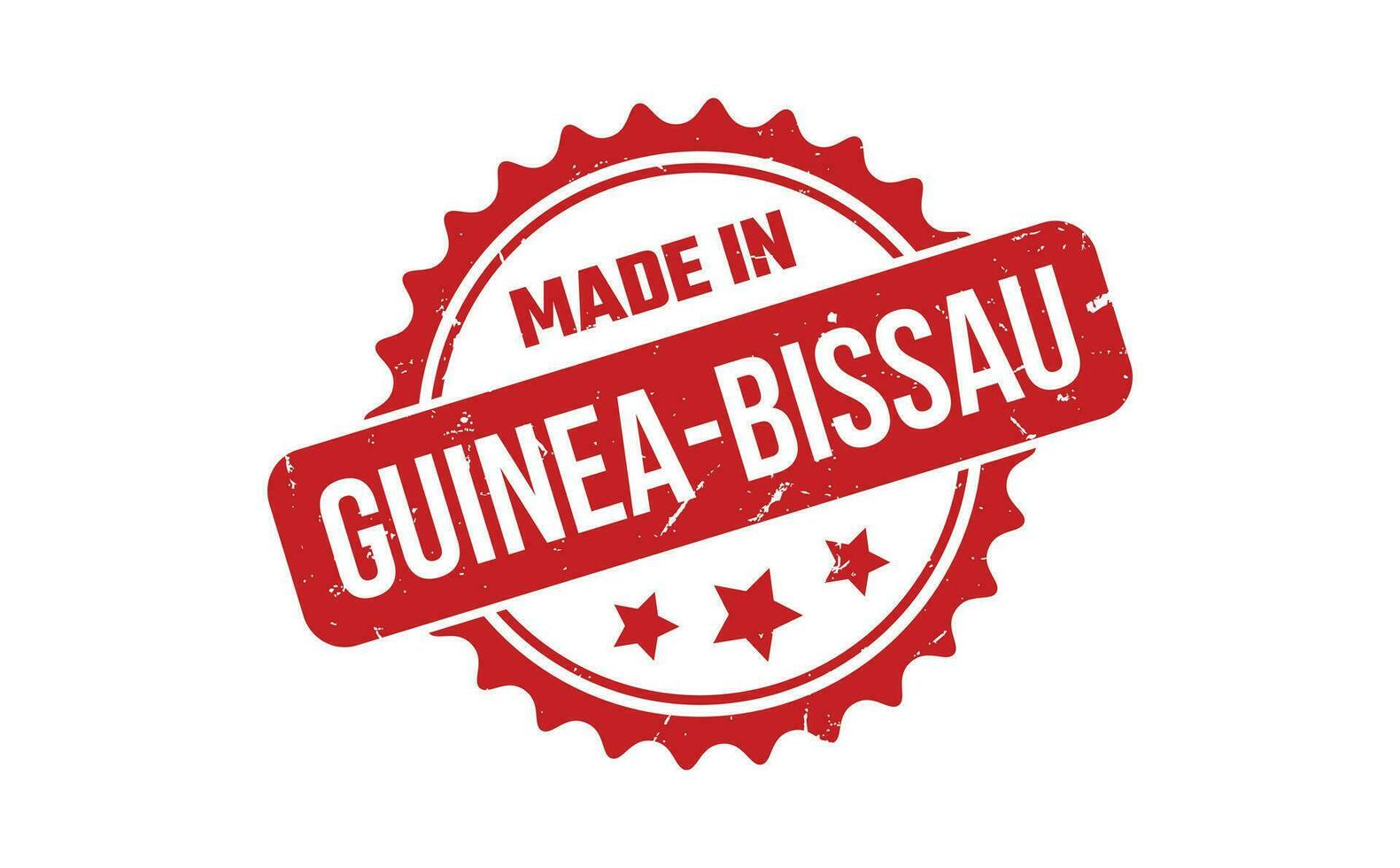 gemacht im Guinea bissau Gummi Briefmarke vektor