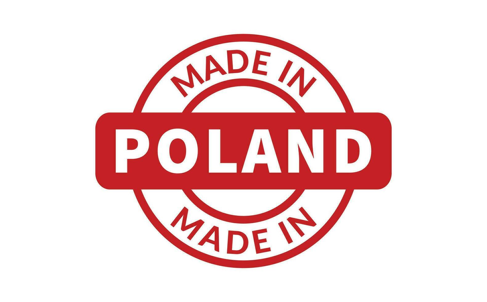 gemacht im Polen Gummi Briefmarke vektor