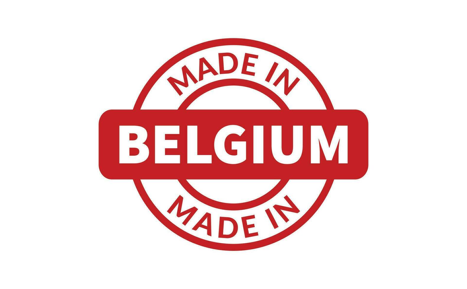 gemacht im Belgien Gummi Briefmarke vektor