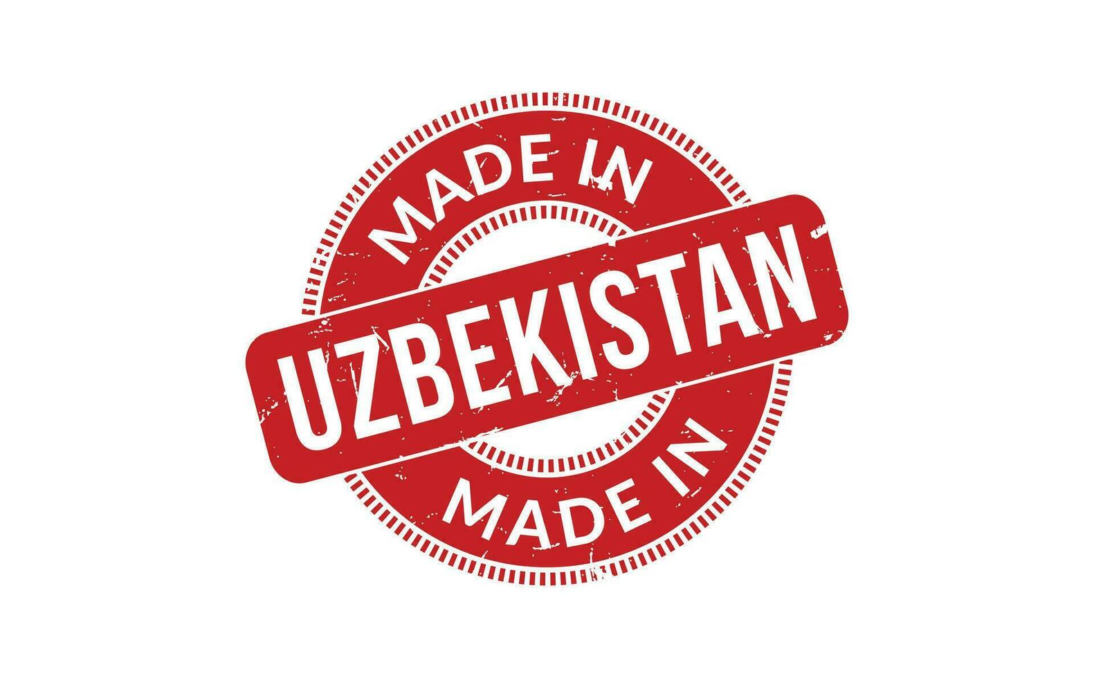 gemacht im Usbekistan Gummi Briefmarke vektor