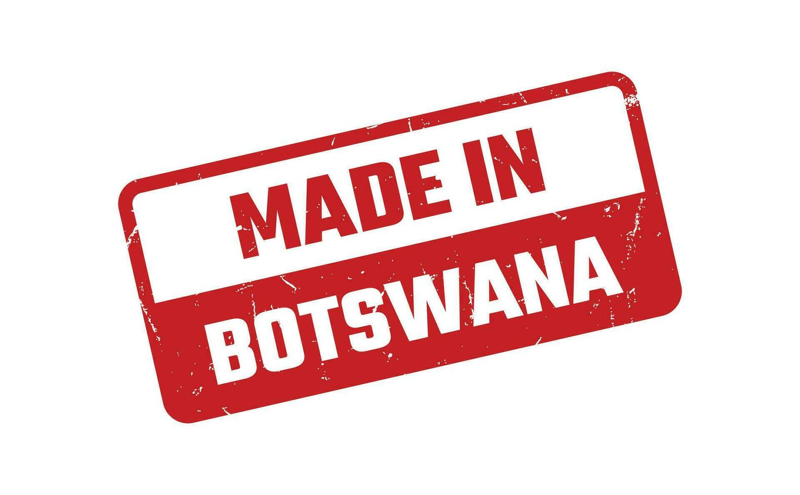 gemacht im Botswana Gummi Briefmarke vektor