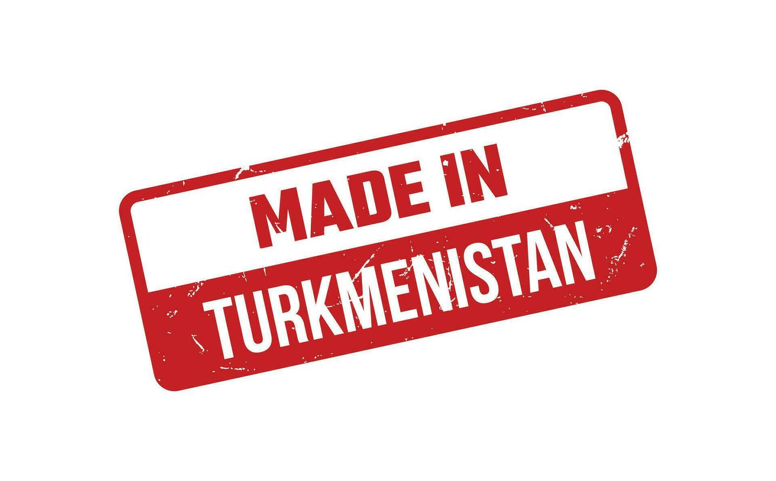 gemacht im Turkmenistan Gummi Briefmarke vektor