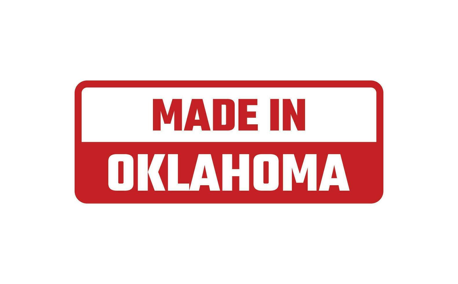 gemacht im Oklahoma Gummi Briefmarke vektor