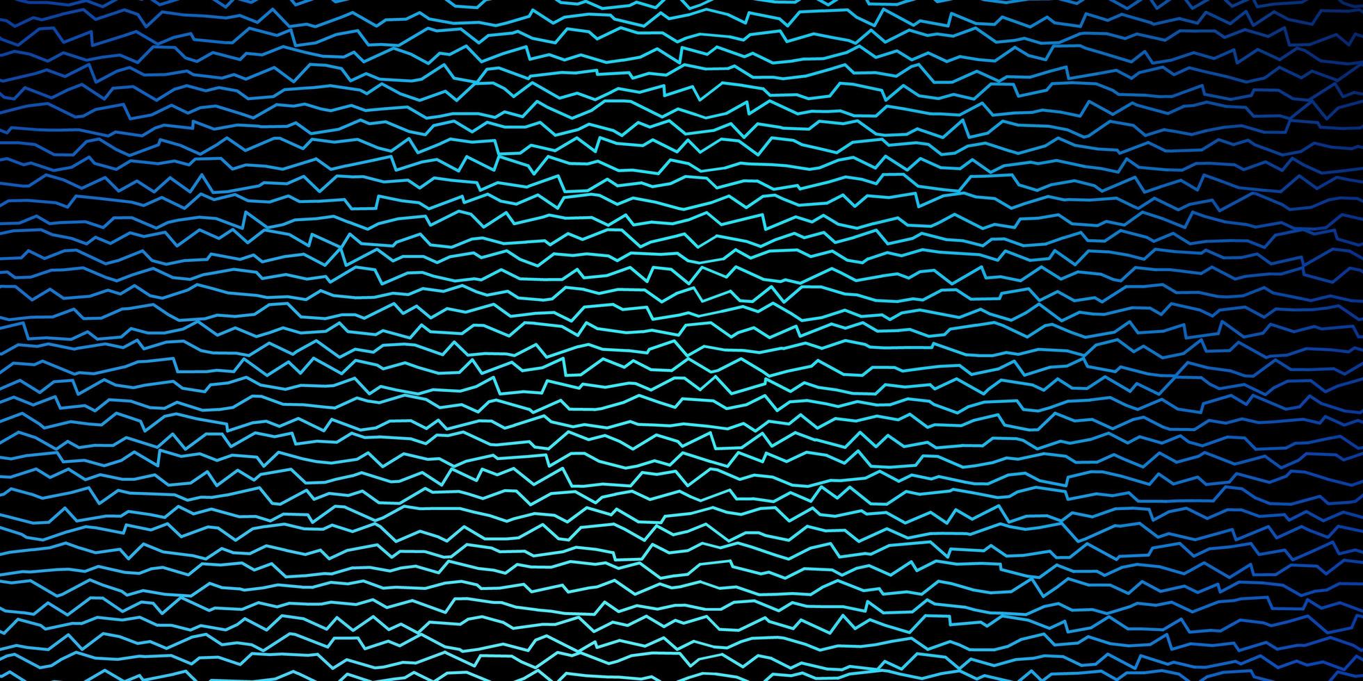 dunkelblauer Vektorhintergrund mit gebogenen Linien bunte abstrakte Illustration mit Steigungskurven bestes Design für Ihr Werbeplakatbanner vektor