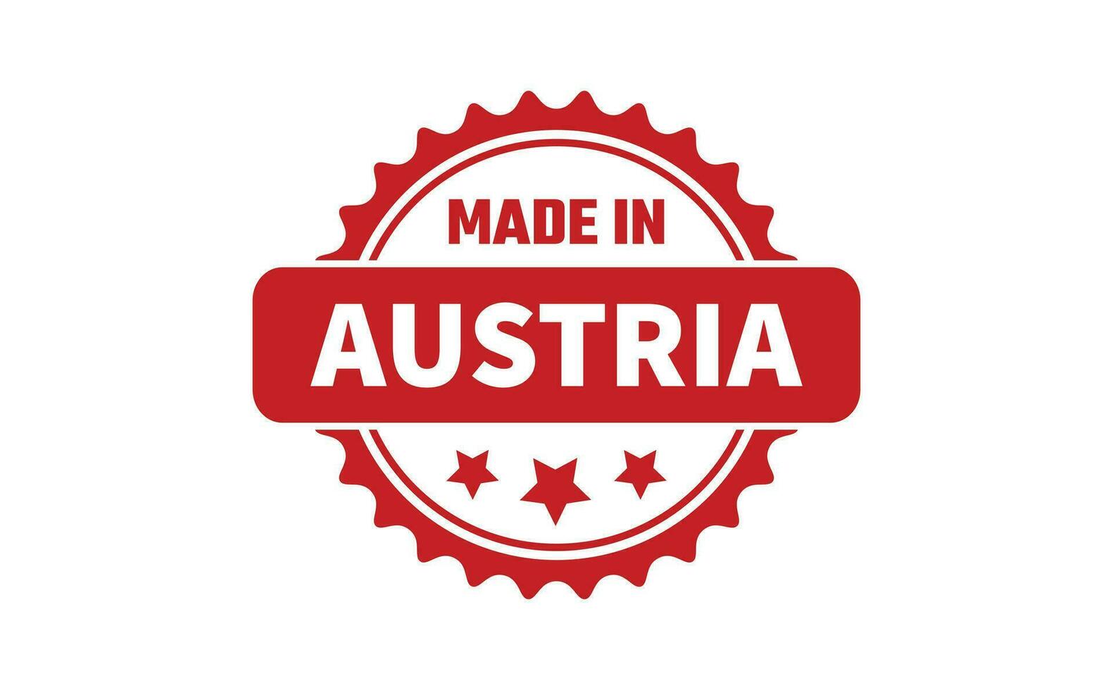 gemacht im Österreich Gummi Briefmarke vektor