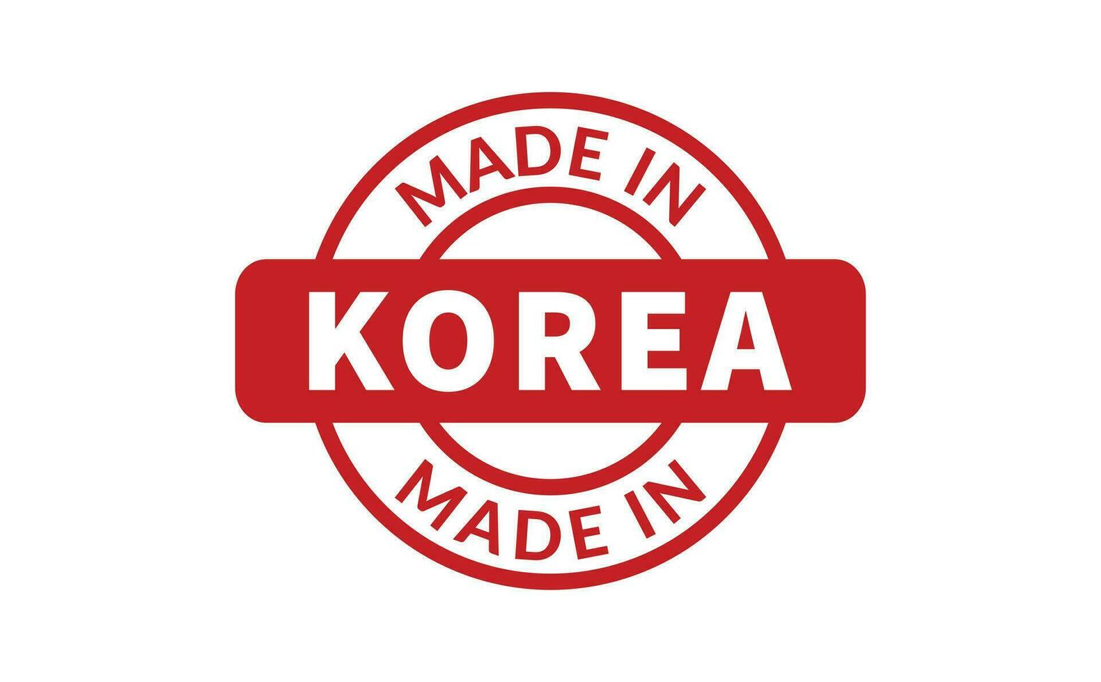 gemacht im Korea Gummi Briefmarke vektor