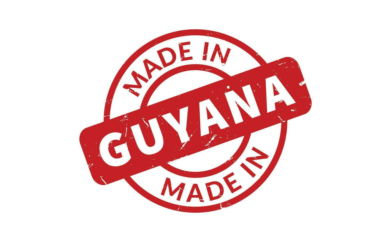 gemacht im Guyana Gummi Briefmarke vektor