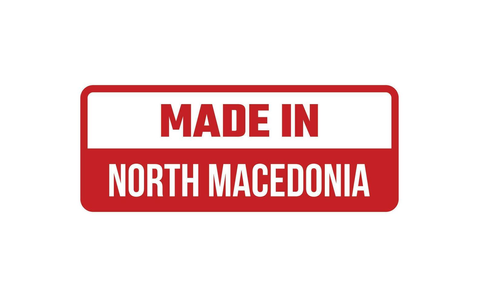 gemacht im Norden Mazedonien Gummi Briefmarke vektor