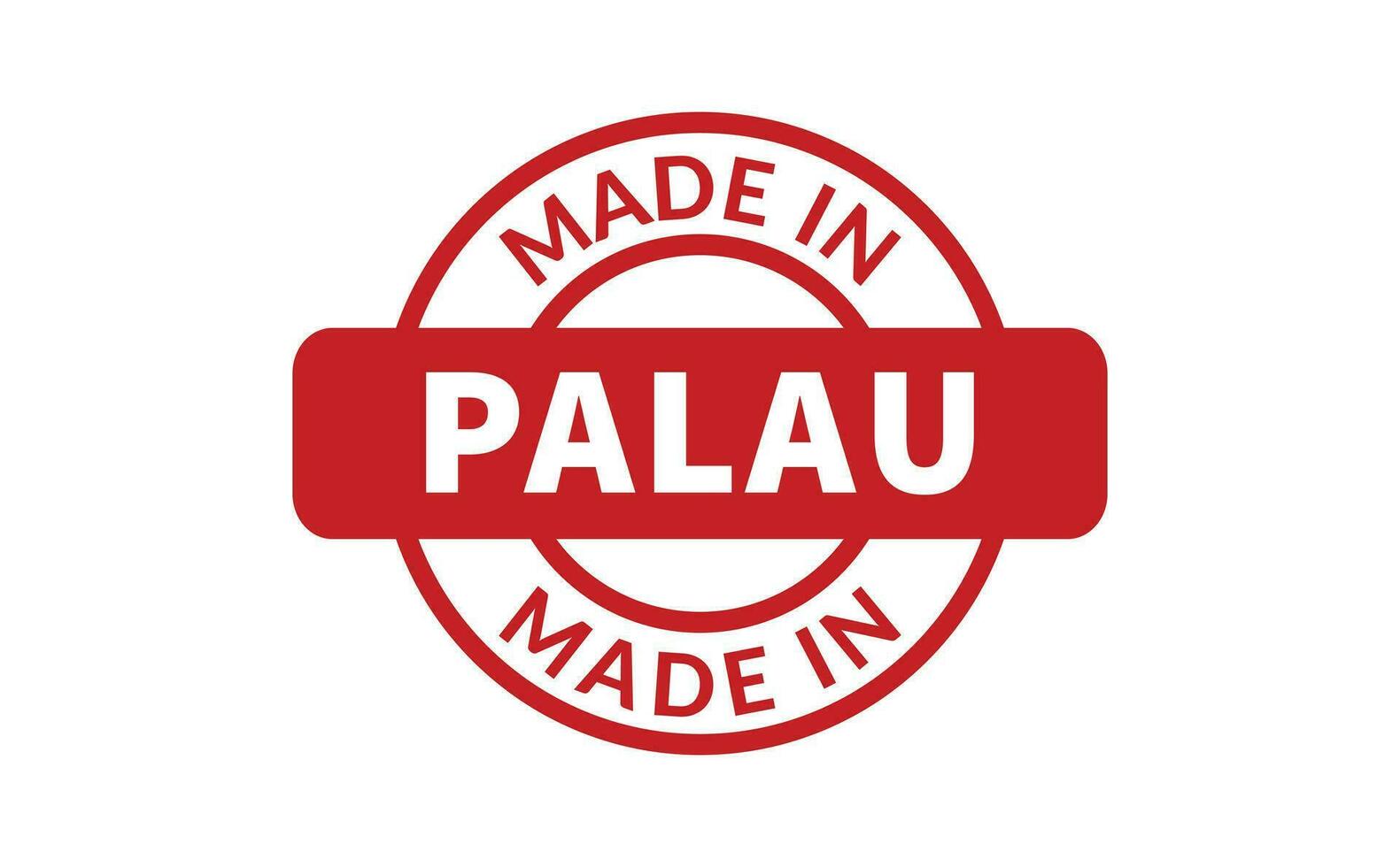 gemacht im Palau Gummi Briefmarke vektor