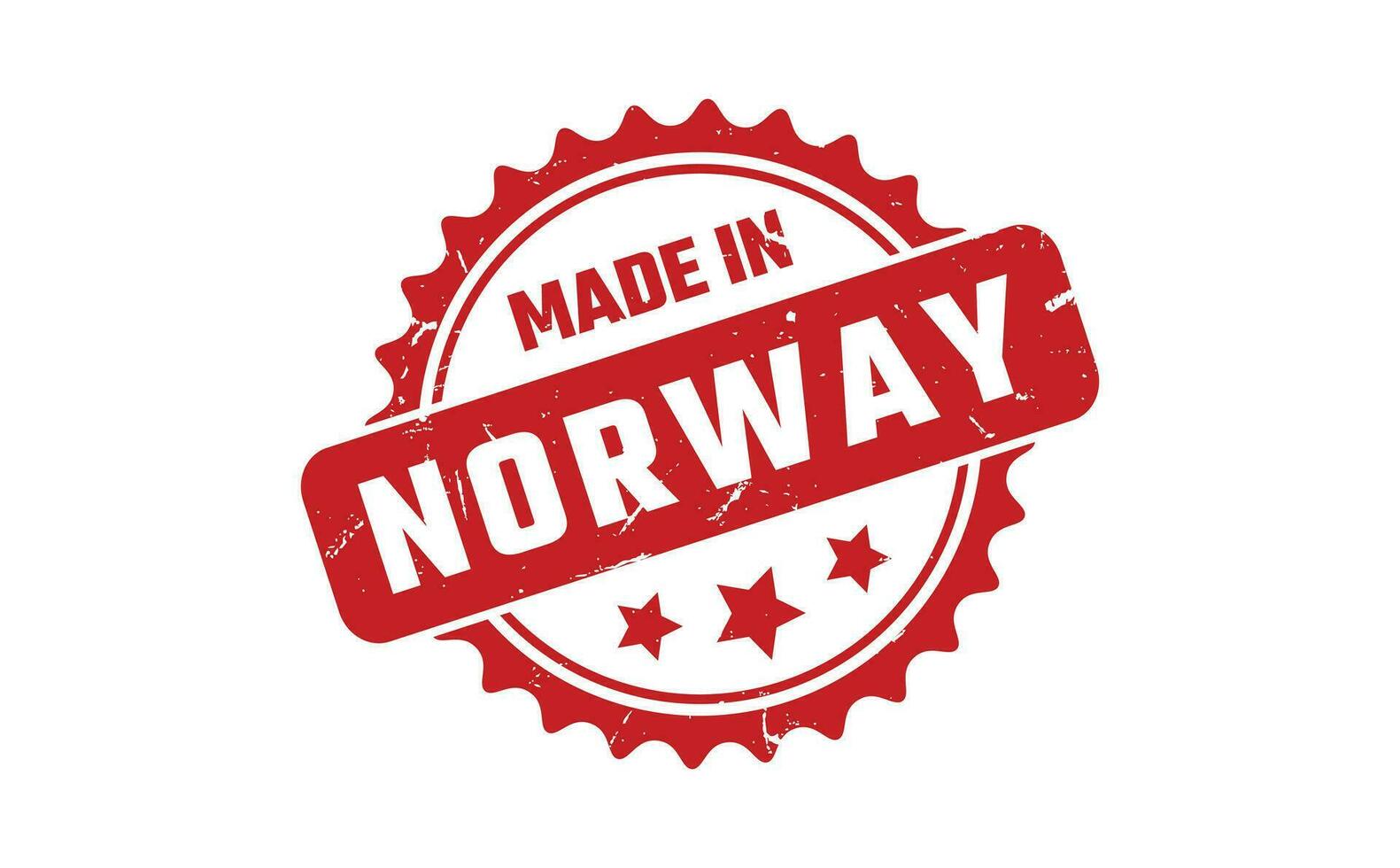 gemacht im Norwegen Gummi Briefmarke vektor