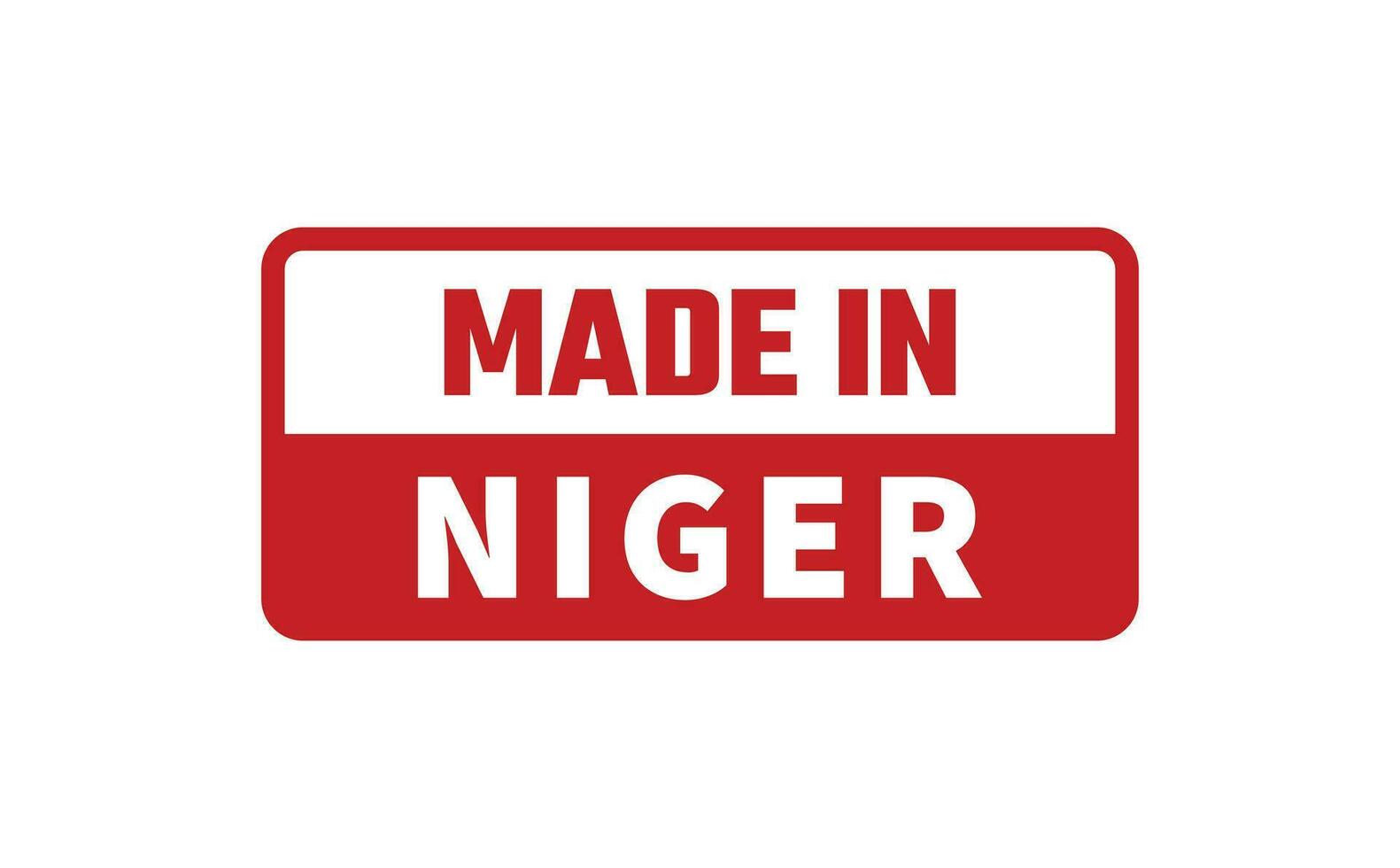 gemacht im Niger Gummi Briefmarke vektor