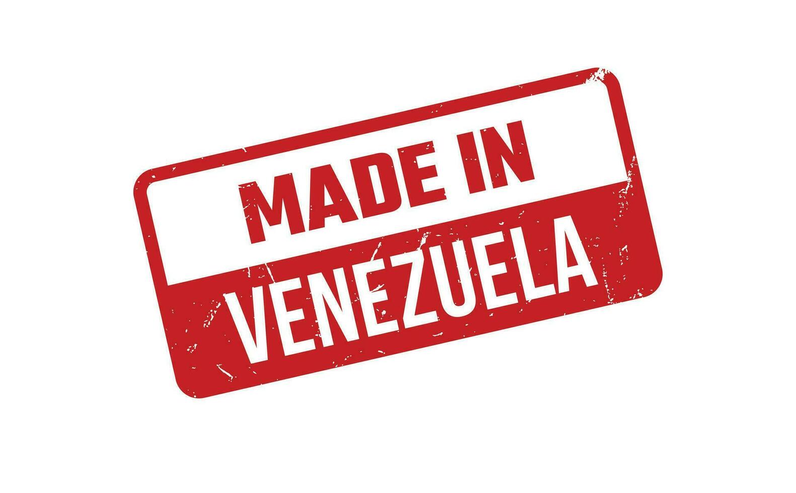 gemacht im Venezuela Gummi Briefmarke vektor
