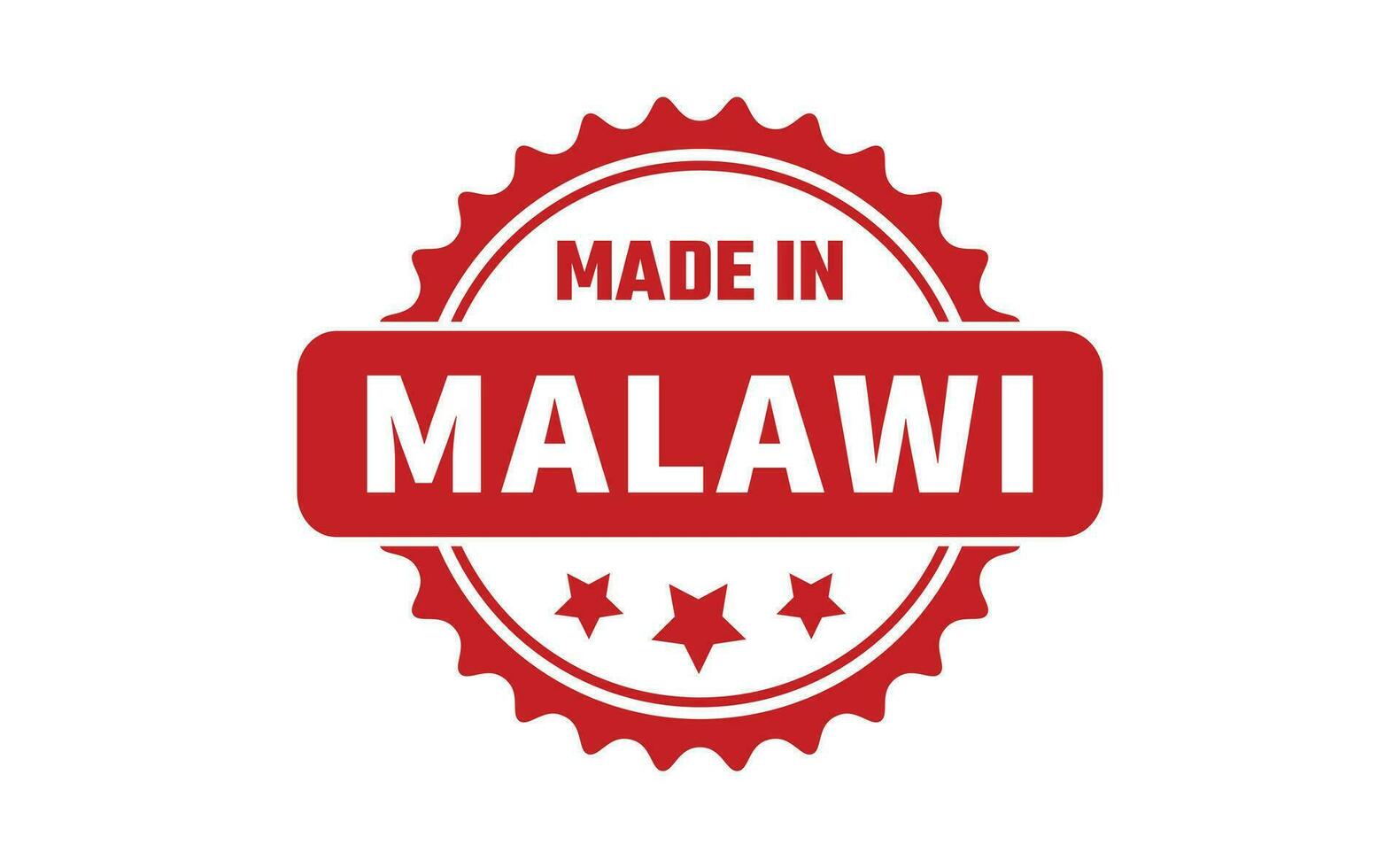 gemacht im Malawi Gummi Briefmarke vektor