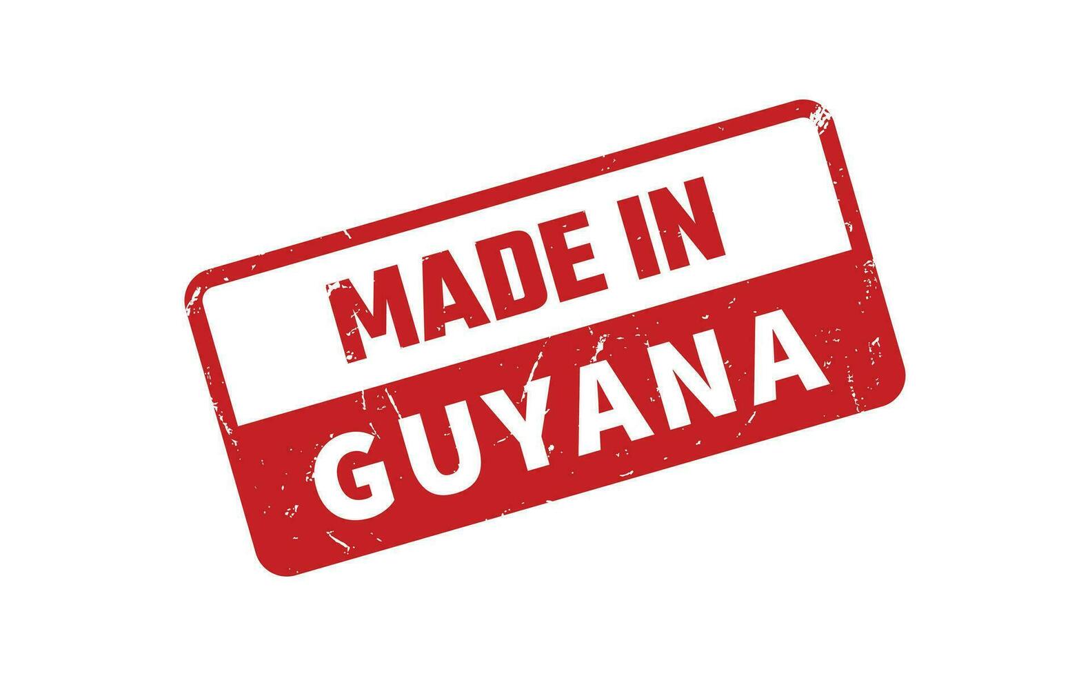 gemacht im Guyana Gummi Briefmarke vektor