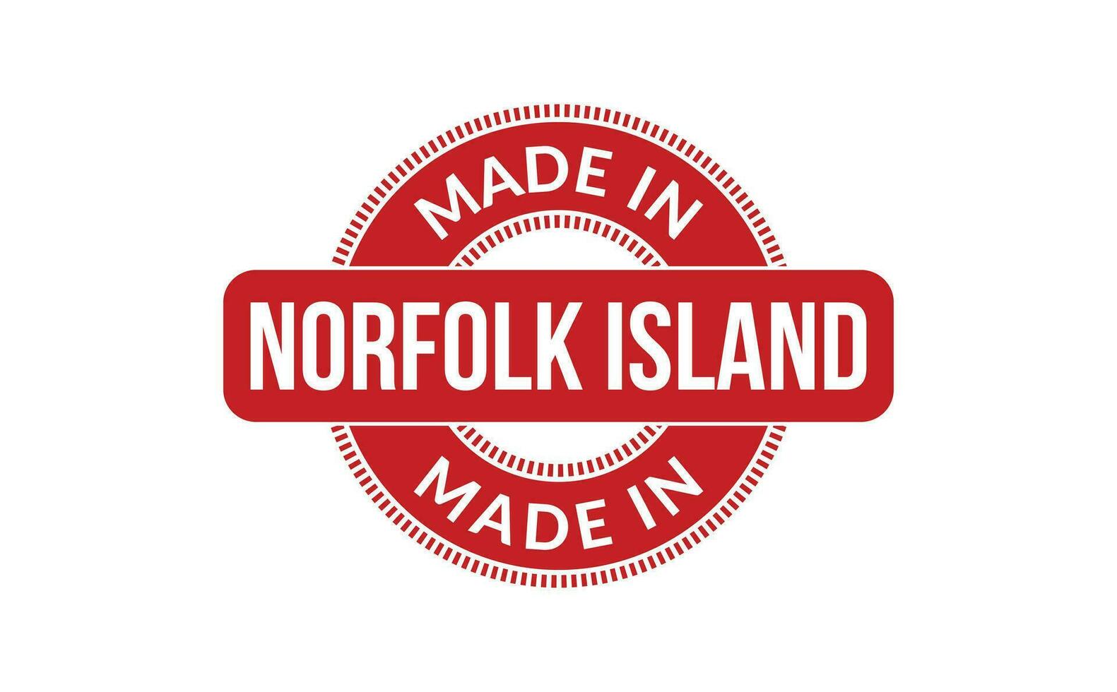 gemacht im Norfolk Insel Gummi Briefmarke vektor