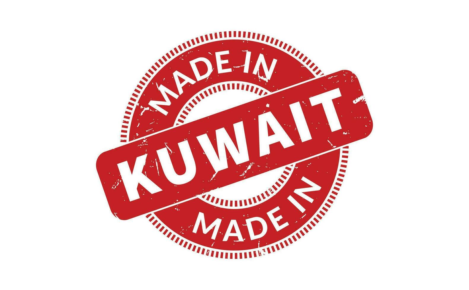 gemacht im Kuwait Gummi Briefmarke vektor