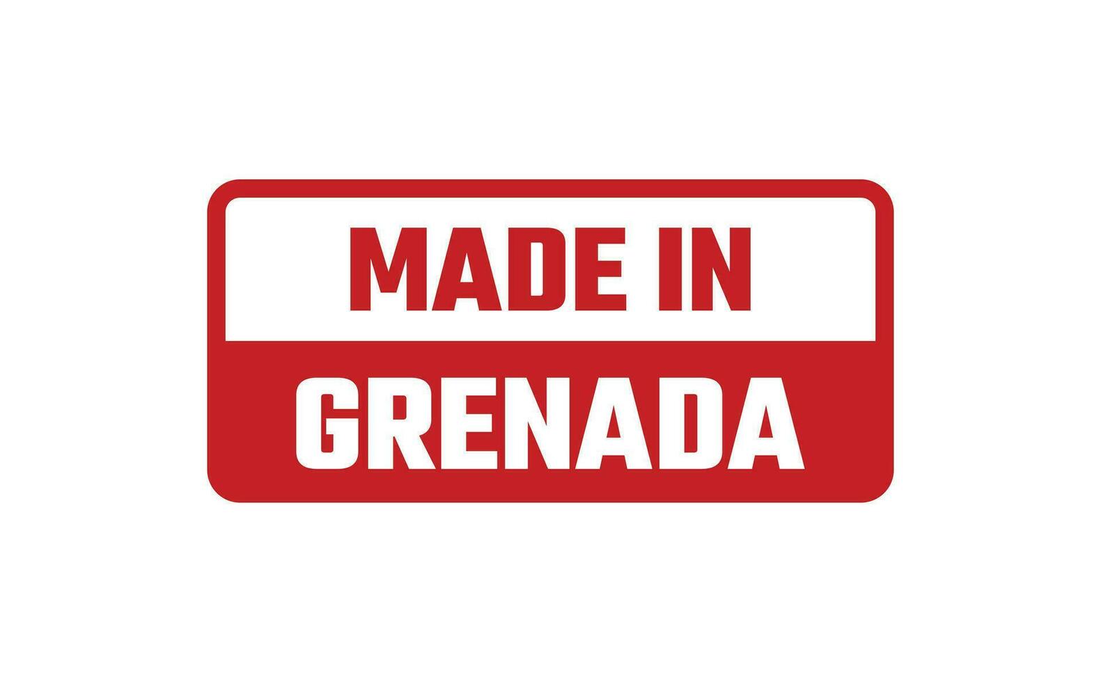 gemacht im Grenada Gummi Briefmarke vektor