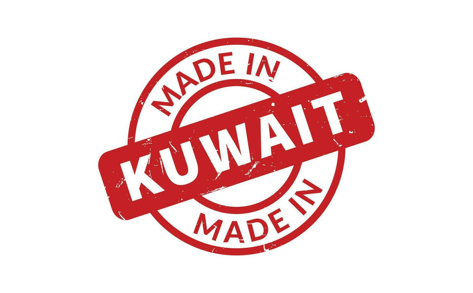 tillverkad i kuwait sudd stämpel vektor