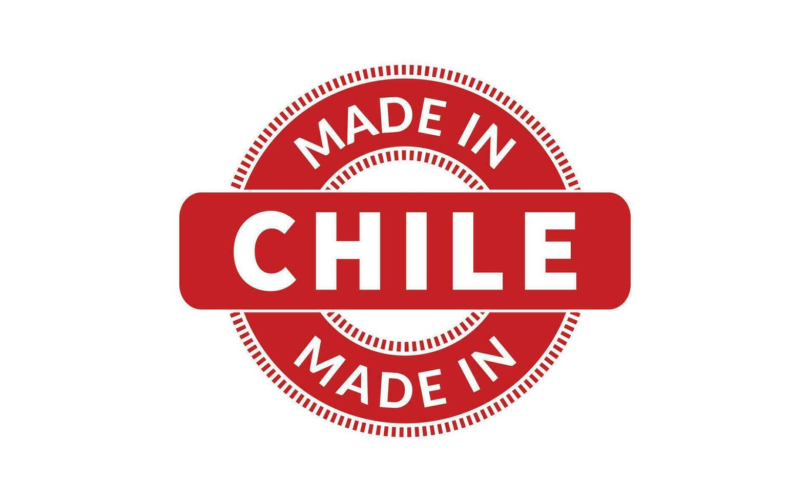 gemacht im Chile Gummi Briefmarke vektor