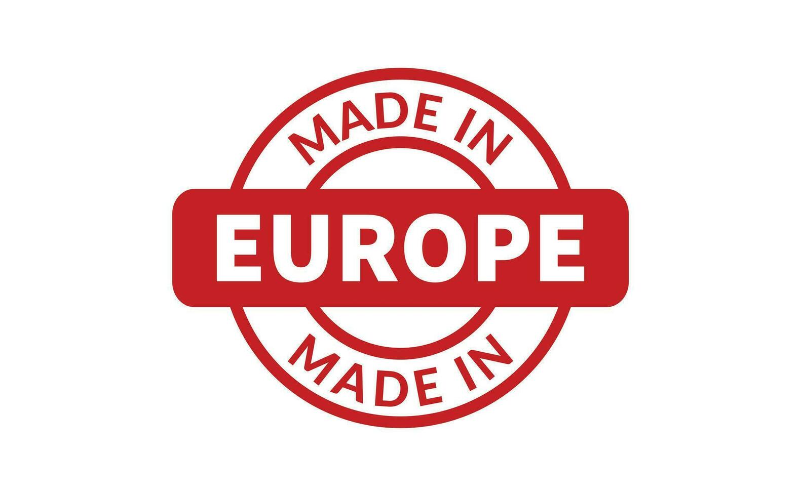 gemacht im Europa Gummi Briefmarke vektor