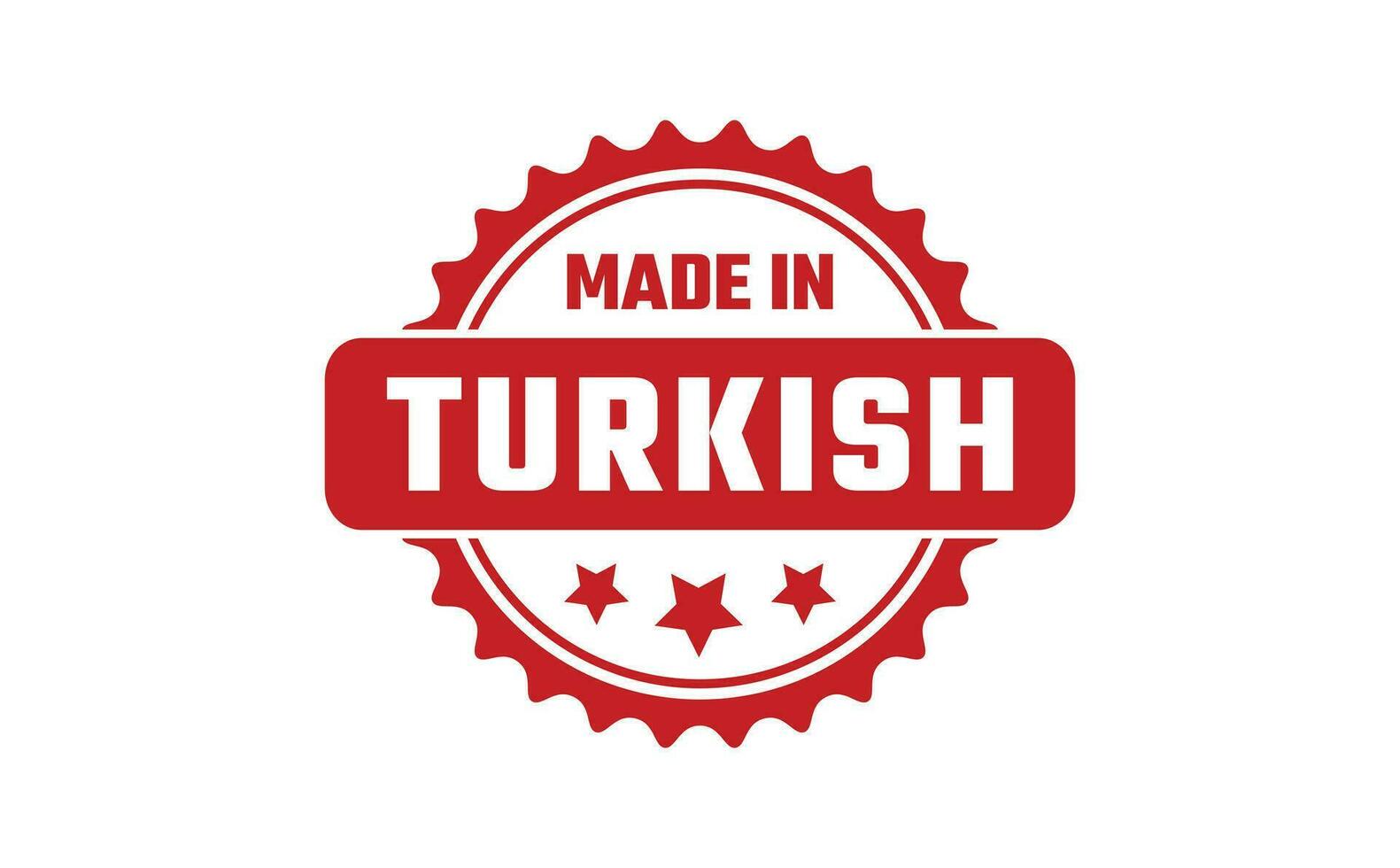 gemacht im Türkisch Gummi Briefmarke vektor