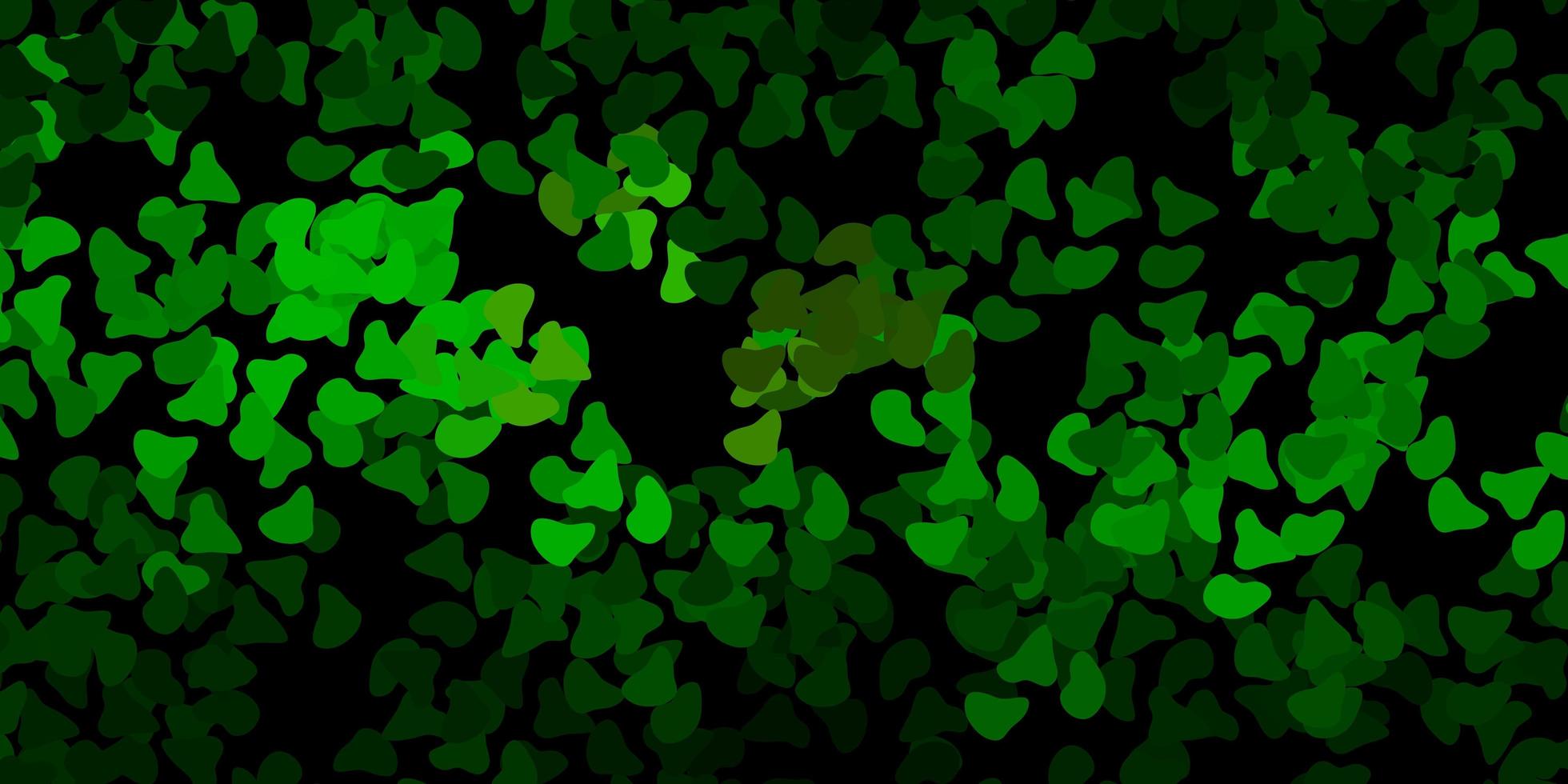 dunkelgrüner gelber Vektorhintergrund mit zufälligen Formen vektor