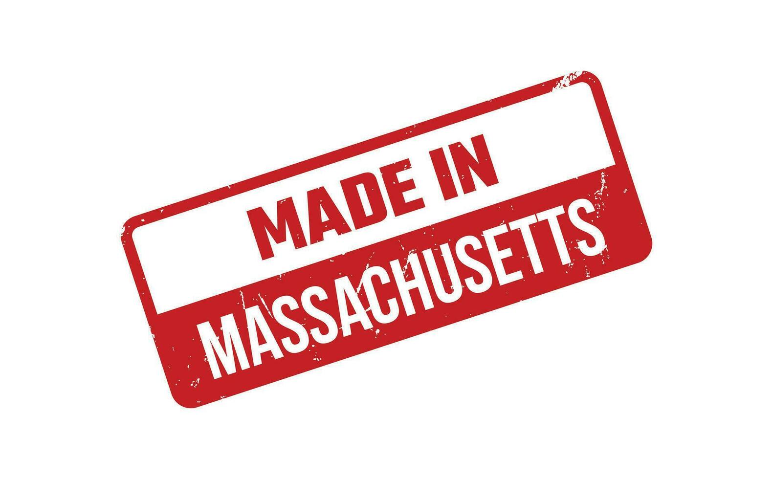 gemacht im Massachusetts Gummi Briefmarke vektor