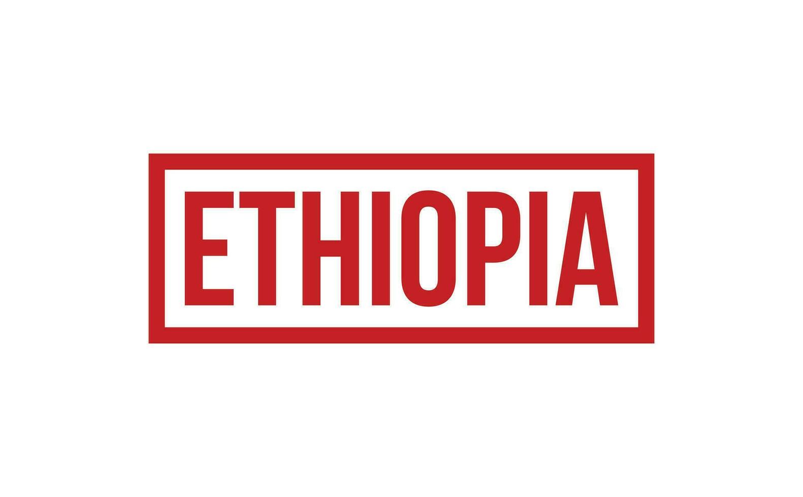 Äthiopien Gummi Briefmarke Siegel Vektor
