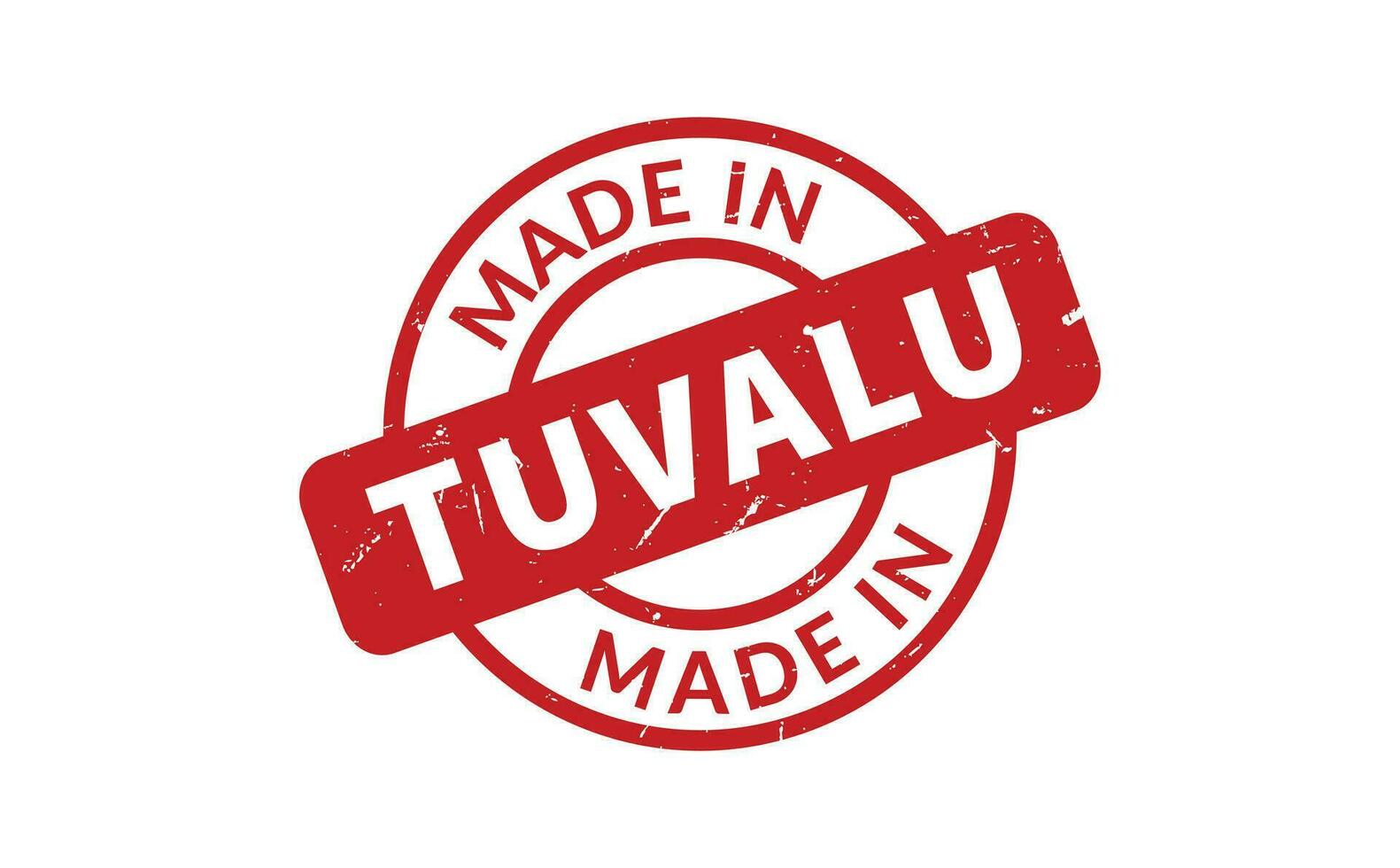 gemacht im Tuvalu Gummi Briefmarke vektor