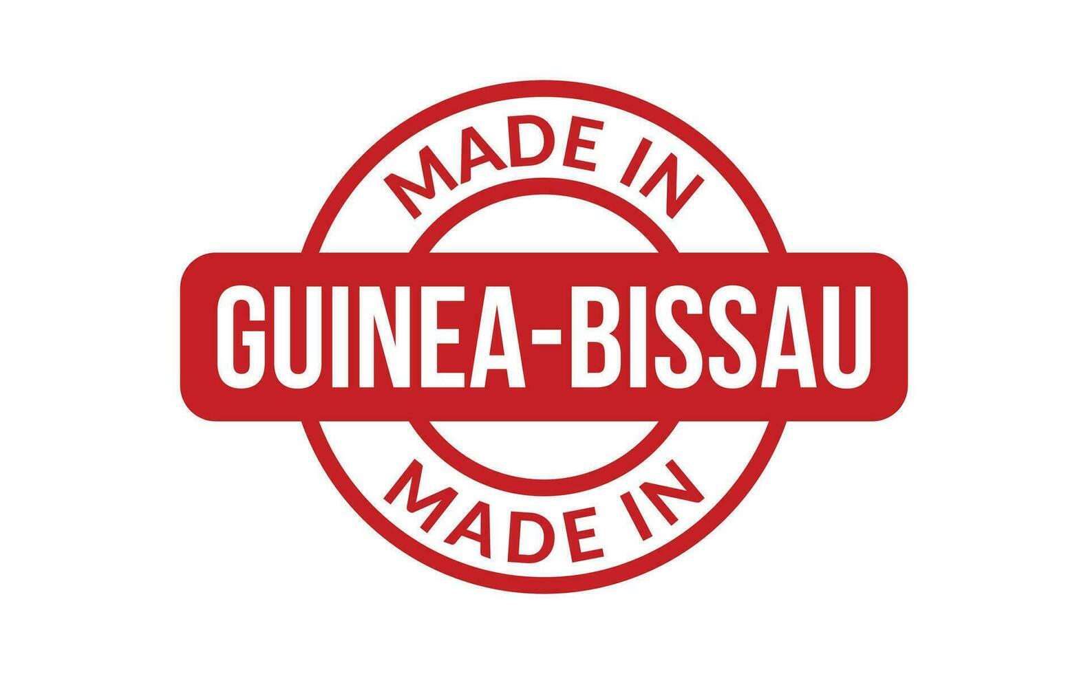 gemacht im Guinea bissau Gummi Briefmarke vektor