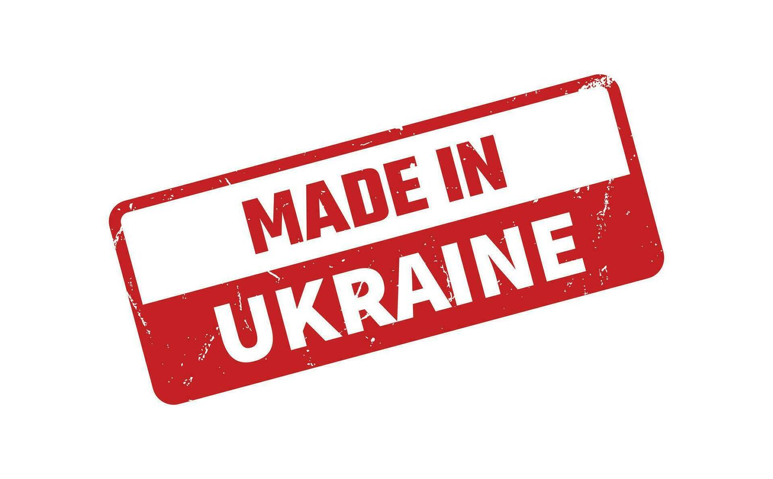 gemacht im Ukraine Gummi Briefmarke vektor