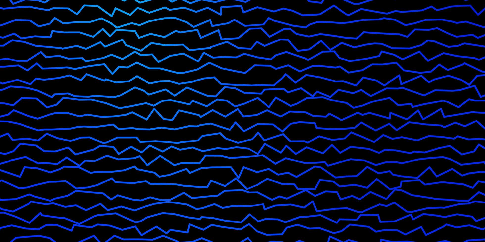 dunkelblauer Vektorhintergrund mit gebogenen Linien bunte abstrakte Illustration mit Steigungskurvenmuster für Broschüren-Broschüren vektor