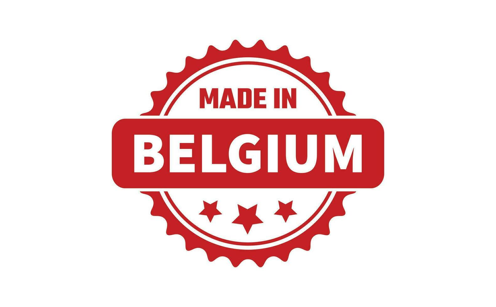gemacht im Belgien Gummi Briefmarke vektor