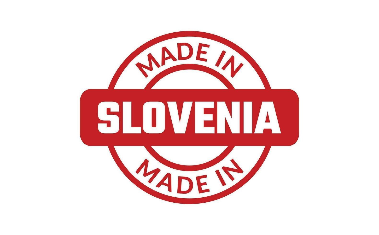 gemacht im Slowenien Gummi Briefmarke vektor