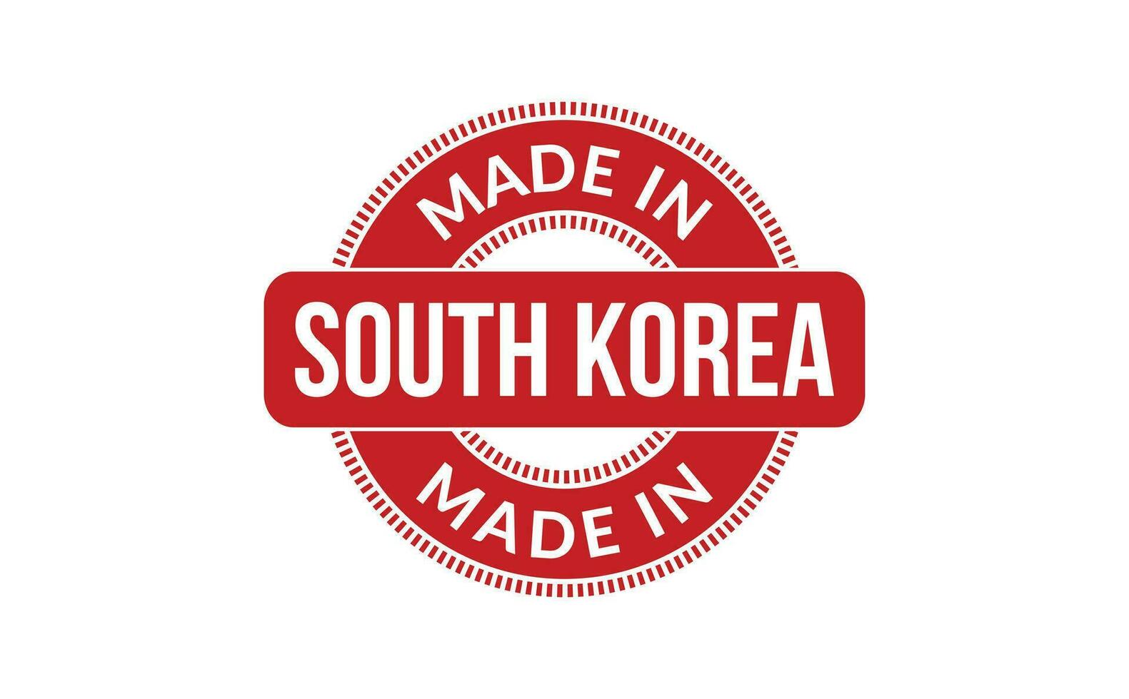 gemacht im Süd Korea Gummi Briefmarke vektor