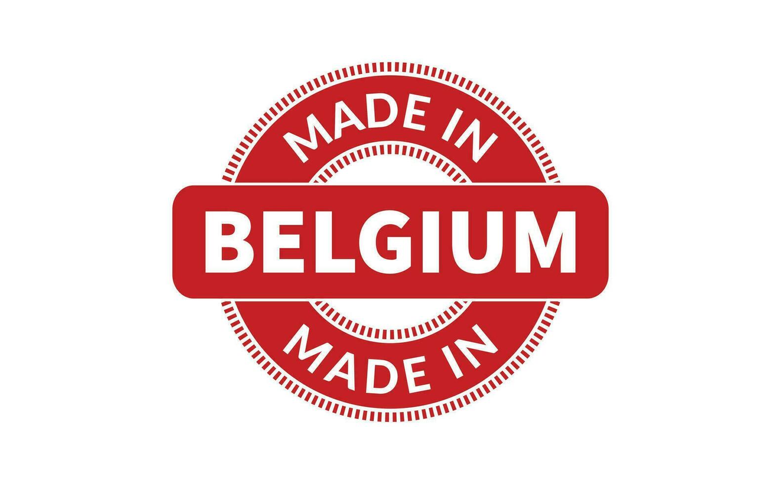 gemacht im Belgien Gummi Briefmarke vektor