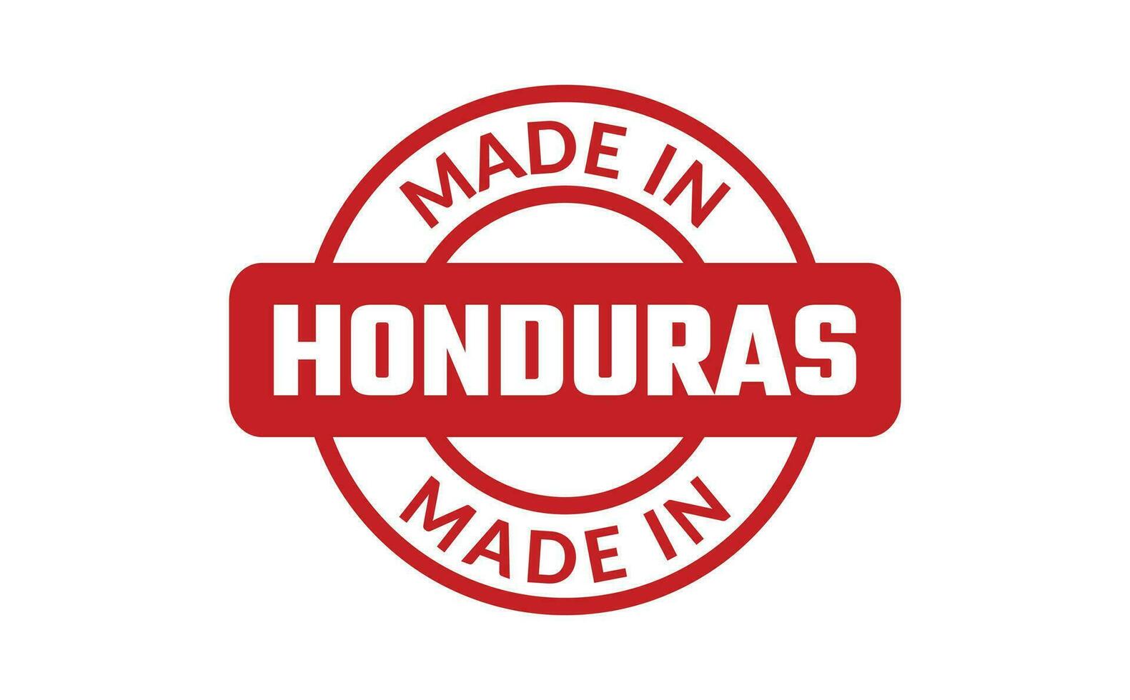 gemacht im Honduras Gummi Briefmarke vektor