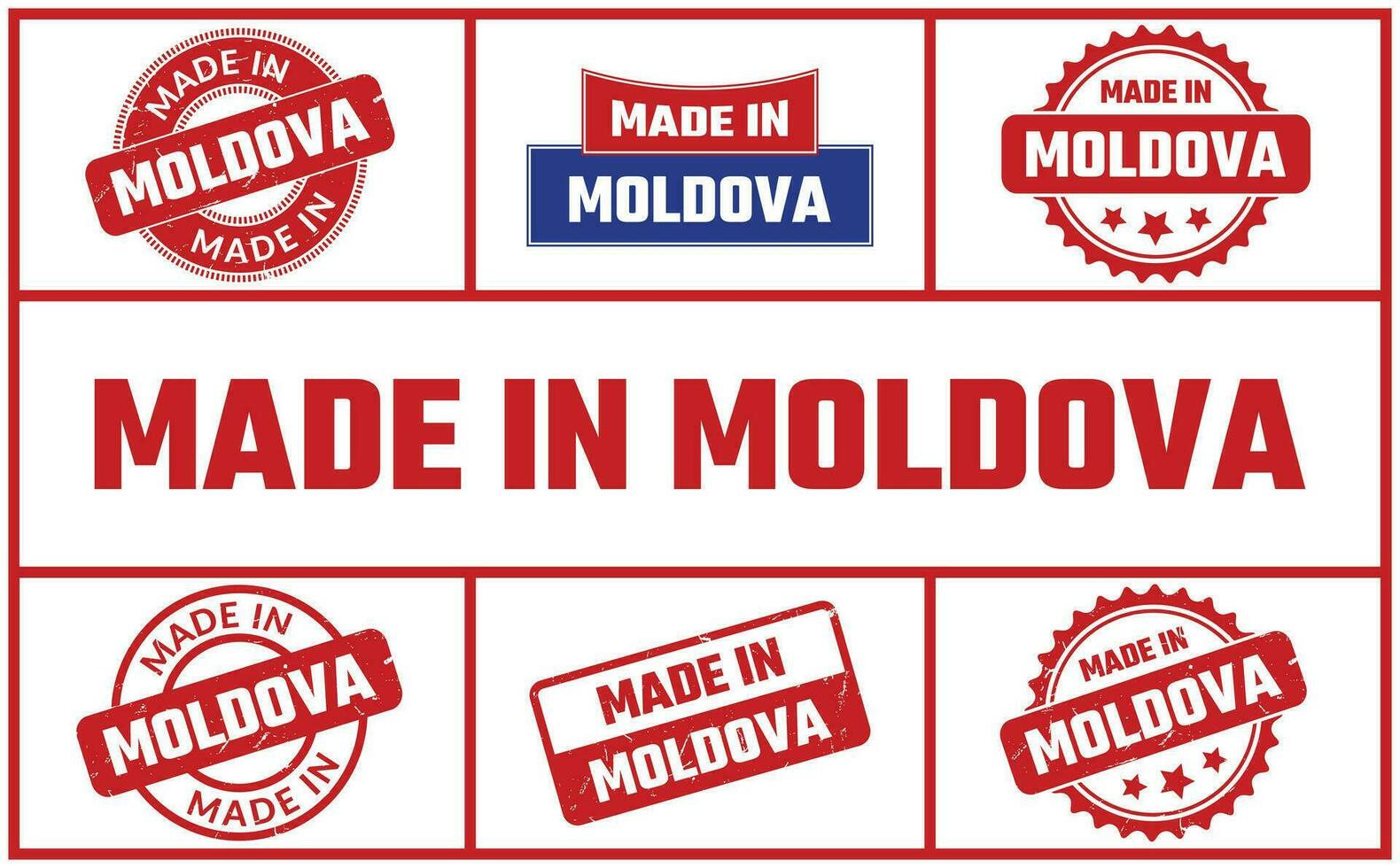 moldavien sudd stämpel täta vektor uppsättning