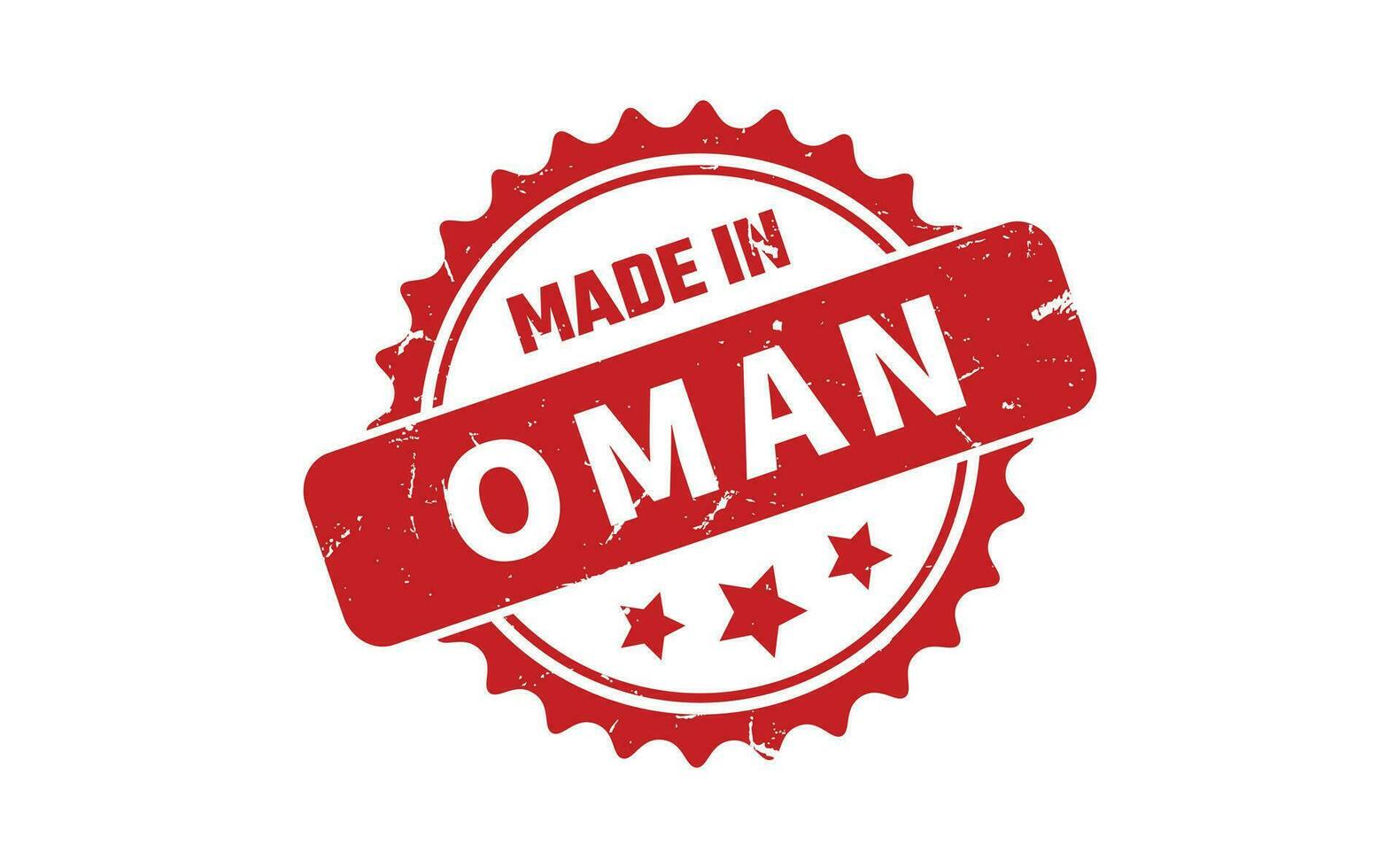 gemacht im Oman Gummi Briefmarke vektor