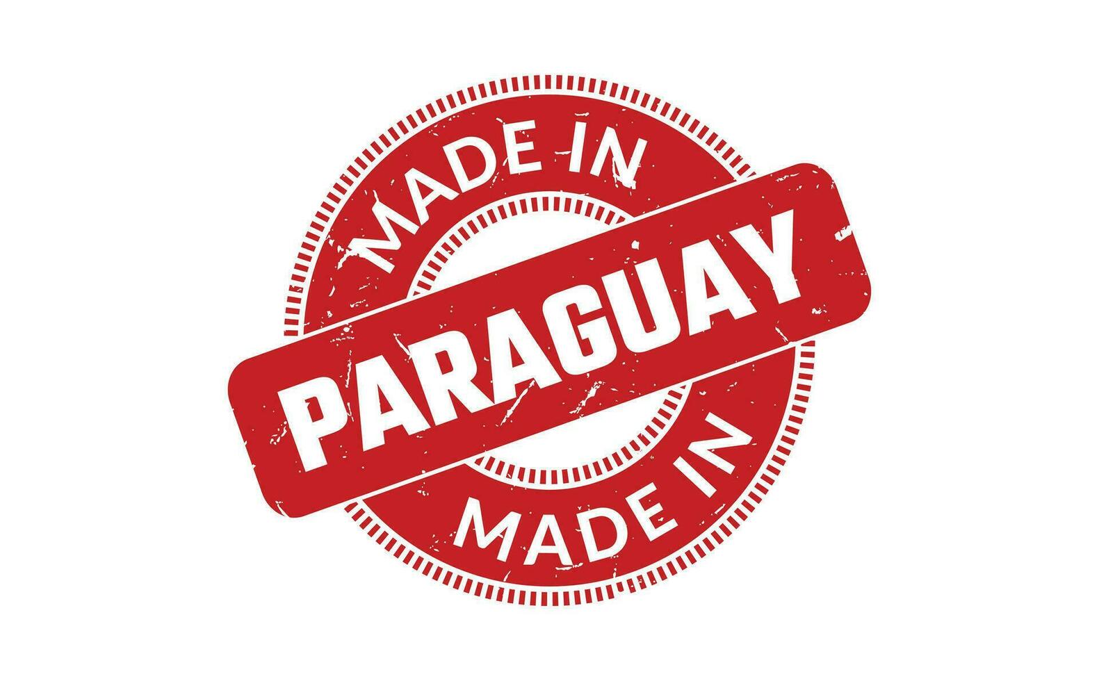 gemacht im Paraguay Gummi Briefmarke vektor