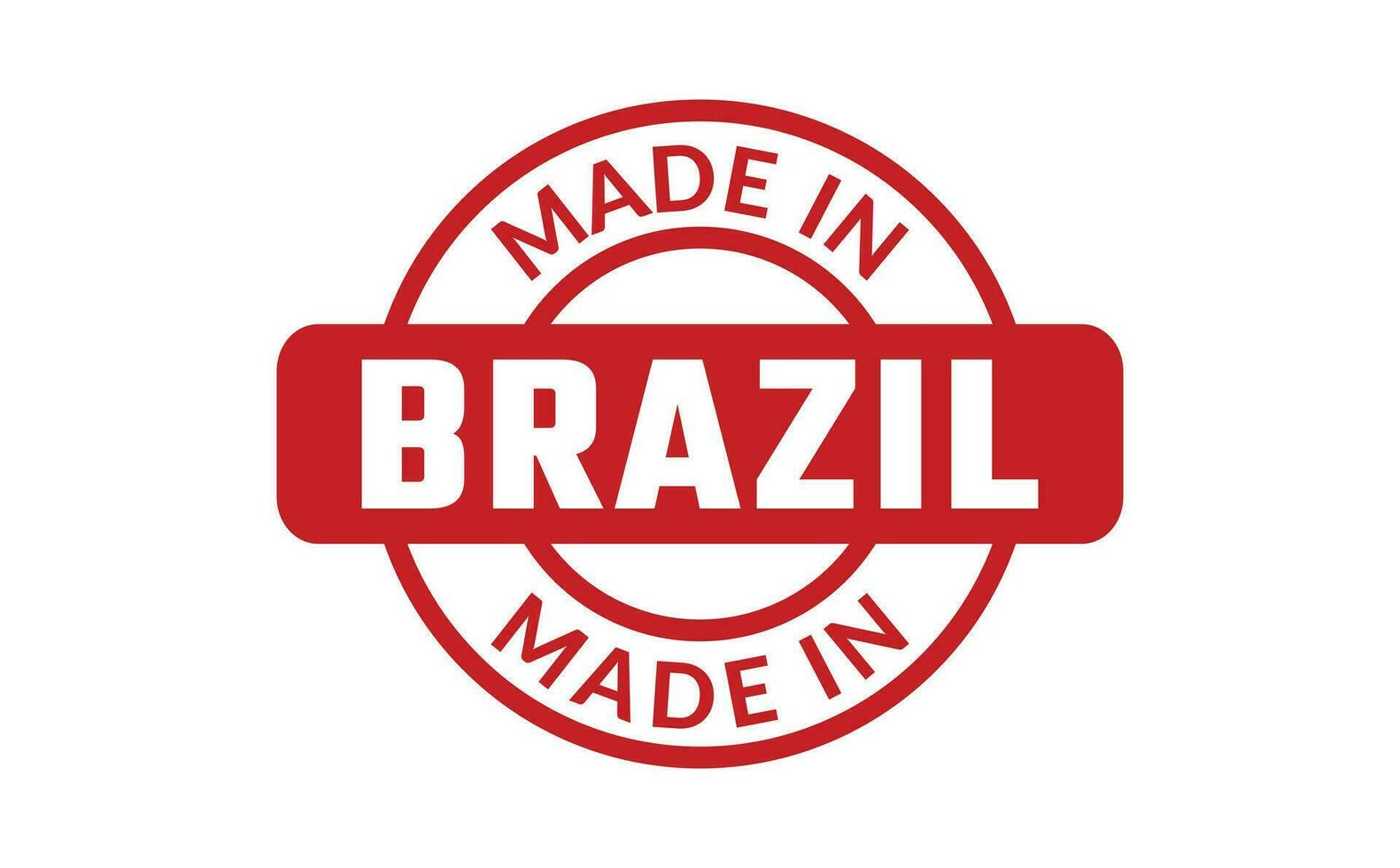gemacht im Brasilien Gummi Briefmarke vektor