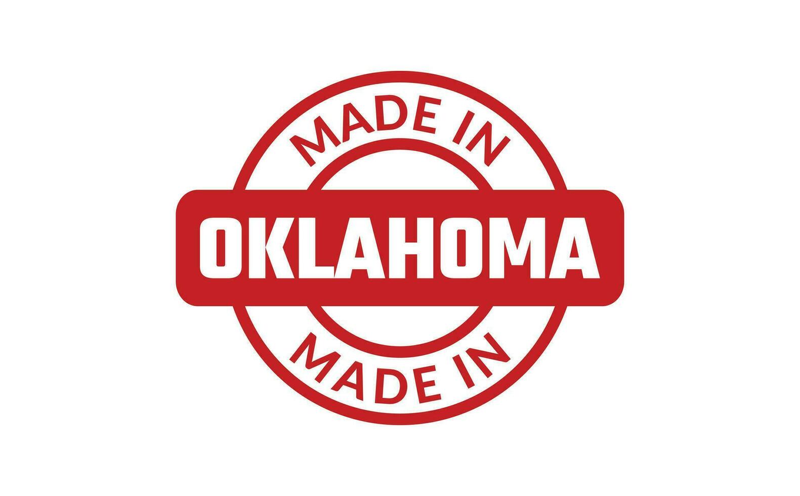 tillverkad i Oklahoma sudd stämpel vektor