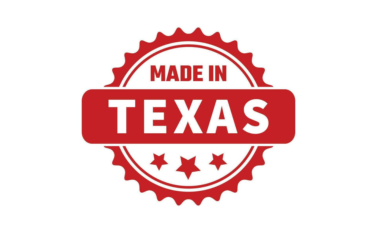 gemacht im Texas Gummi Briefmarke vektor