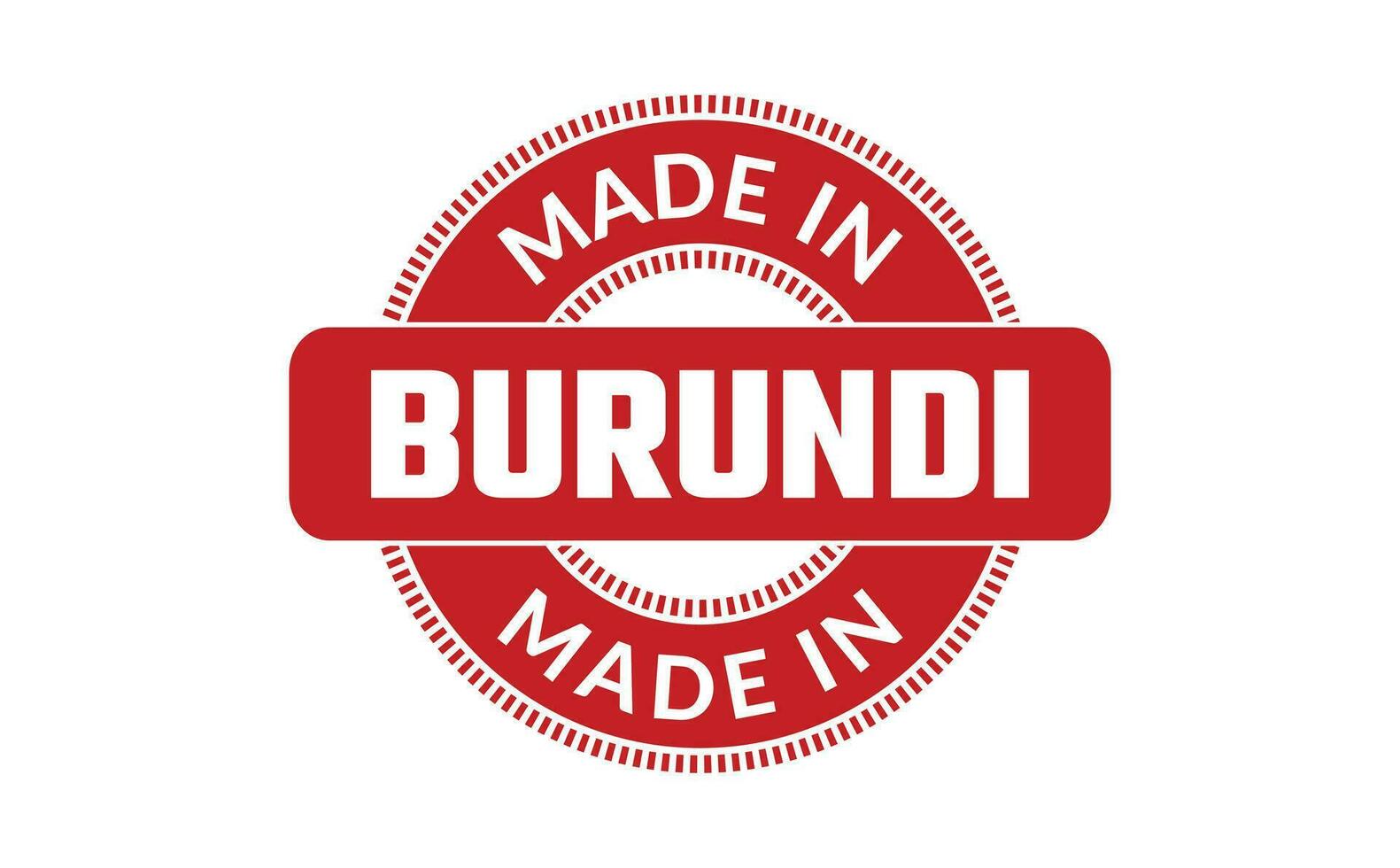 gemacht im Burundi Gummi Briefmarke vektor