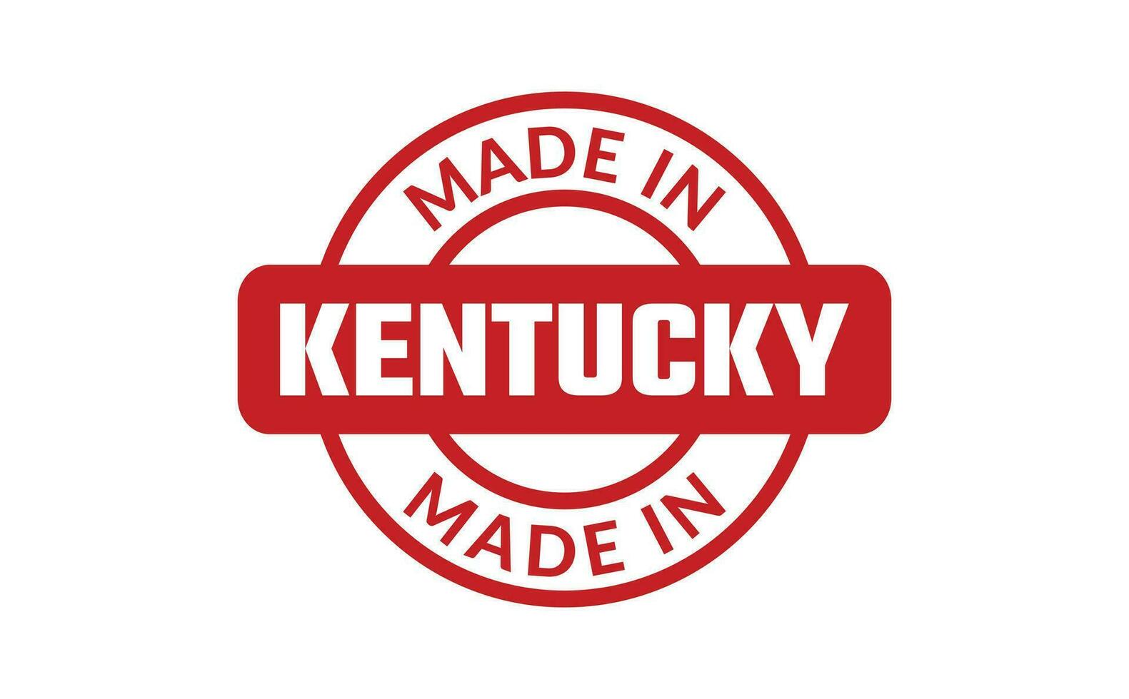 gemacht im Kentucky Gummi Briefmarke vektor