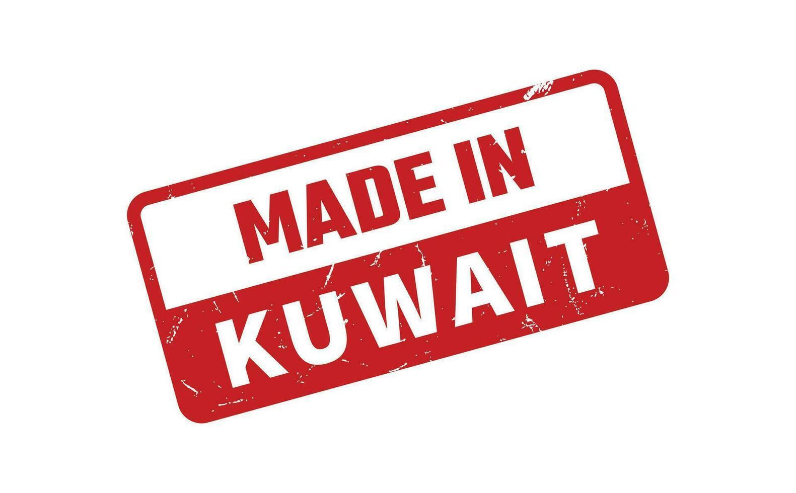 gemacht im Kuwait Gummi Briefmarke vektor