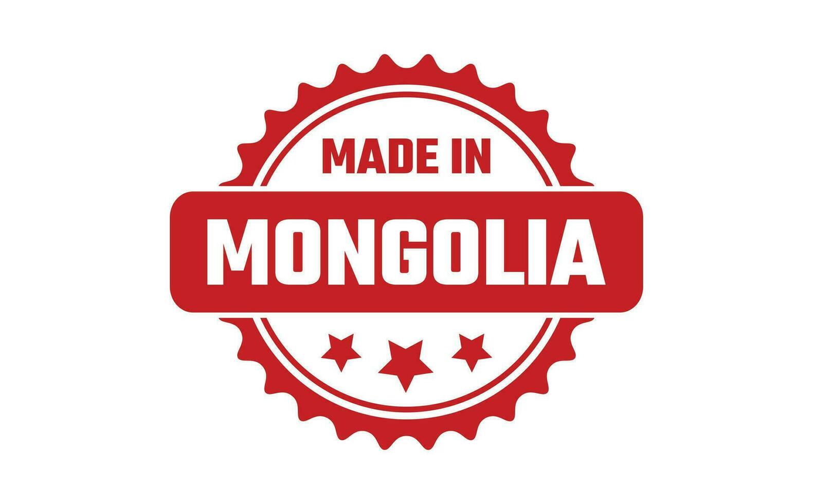 tillverkad i mongoliet sudd stämpel vektor