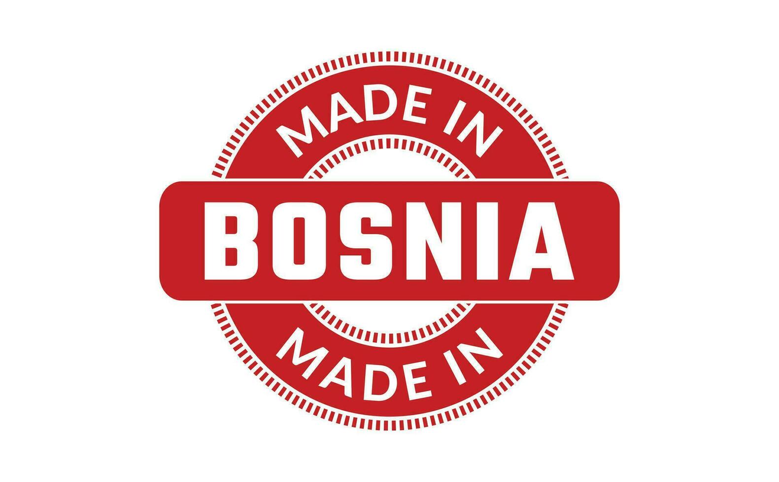 gemacht im Bosnien Gummi Briefmarke vektor